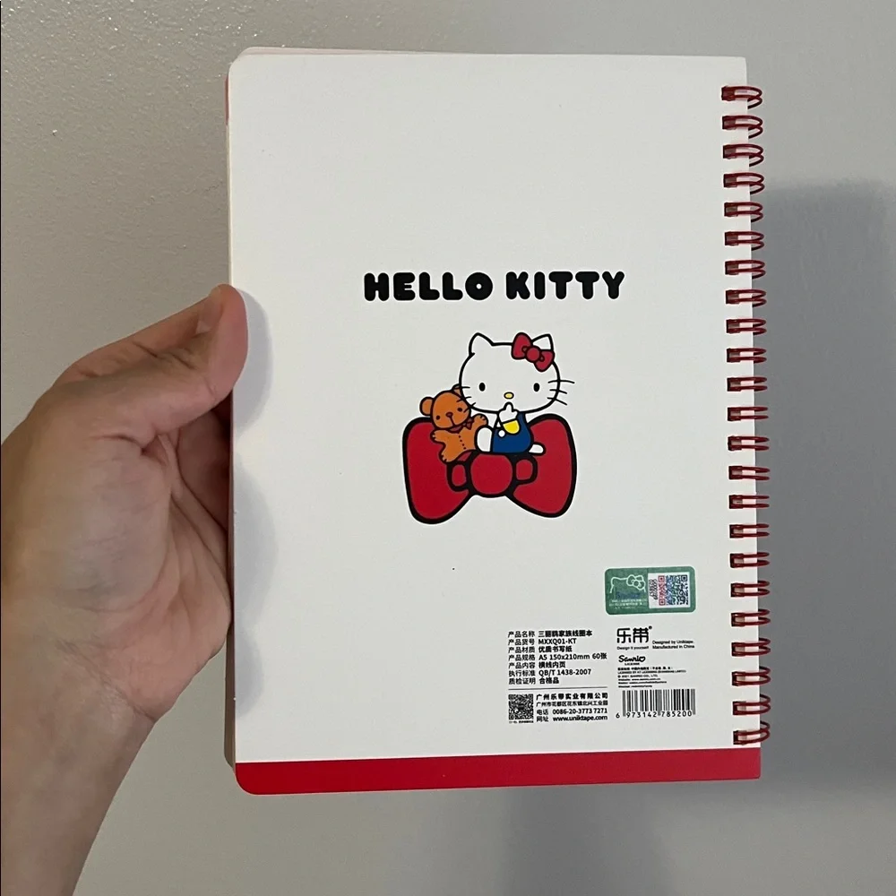 Hello Kitty Red and White Spiral Journal - Picture 3 of 3
